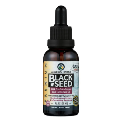 Amazing Herb's-Black Seed Oil-Cold Pressed-Premium-1 FL oz