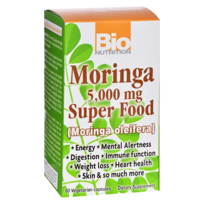 Bio Nutrition-Moringa-5000mg Super Food 60 Vegetable Capsules