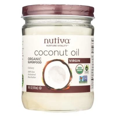 Nutiva Coconut Oil -Organic-Urefined-14oz-Case of 6